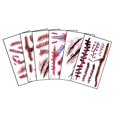 thumbnail image 4 of Pegatinas de Tatuaje de Heridas Sangrientas para Halloween, Tatuajes Temporales Impermeables de Miedo, DIY, Decoración, Fiesta, 6 Uds., 4 of 4