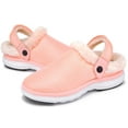 thumbnail image 6 of Womens Mens Comfort Slippers Winter Lined Clogs Non-slip Home House Slippers Slip on Garden Shoes Indoor Outdoor Mules Pink, 6 of 6