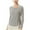 Gray, variant on ​Womens Tops Casual Long Sleeve Round Neck Top with Fitted Sleeves, Soft Textured Fabric Relaxed Tailored Silhouette Slightly Curved Hem Comfort