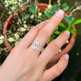 thumbnail image 5 of Marquise Cut CZ Elegant Flower Leaf Women Engagement Ring CZ Jewelry Accessories, 5 of 9