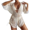 thumbnail image 1 of Women's Solid Color Split Three-piece Bikini Swimsuit, 1 of 10