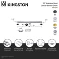 thumbnail image 5 of Kingston Brass BSF3227 Watercourse 32-Inch Stainless Steel Linear Shower Drain with Reversible Tile Insert and Flat Grate in Brushed Brass, 5 of 8