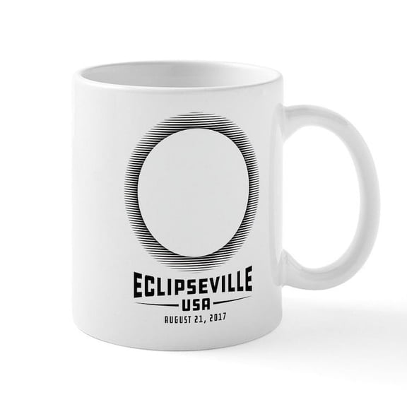 CafePress - Eclipseville USA - 11 oz Ceramic Mug - Novelty Coffee Tea Cup