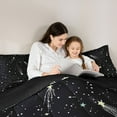 thumbnail image 4 of Feelyou Cartoon Horoscope Twin Bedding Sets 7pcs, Stars Starry Sky Bedding Comforter Set, 4 of 8