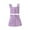 Purple, variant on Odeerbi Kids Girls Skirt Outfits Summer Clothes Cotton Suspenders Ruffle Sleeve Tank Tops Buttons Skirt with Belt Fashion Two-piece Set 3-8 Years Purple