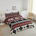 thumbnail image 2 of Aztec Bedding Set Queen,Southwestern Highland Cow Comforter Set Cowgirl Cowboy Longhorn Bull Cattle Duvet Insert Western Animals Bed Quilt Farmhouse Wildlife Boho Decor Black Red Grey, 2 of 5