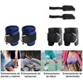 thumbnail image 3 of 2 Pack Ankle Straps with D-Ring for Leg Strength Training, Hemmed Ankle Loop, Elastic Rope Protection, Black, Silver, White, 3 of 4