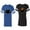 Men Royal / Women Black, variant on Halloween Bat Unisex Couple Matching Cotton Jersey style T-Shirt Contrasting stripes on sleeves (Men Royal / Women Black) (Men S / Women S)