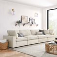 thumbnail image 2 of Modular Sectional Deep Sofa Set, Beige, Fabric, Modern Contemporary, Living Lounge Cafe Room Hotel Lobby Hospitality, 2 of 10