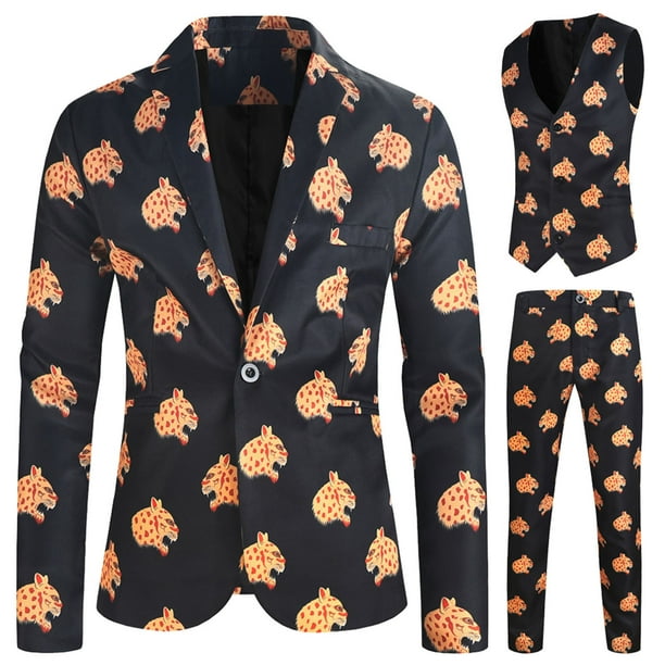 Printed deals coat suit