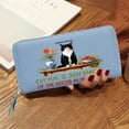 thumbnail image 6 of GEEAD Wallet with Zipper Pockets for Women Wallet for Women humorous slogan decorative table cat Travel Accessory Large Capacity Zip Around, 6 of 10