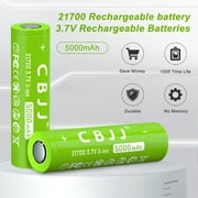 CBJJ 2-Pack 3.7V Rechargeable Battery for 5000mAh Flat top Battery