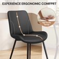 thumbnail image 3 of Hawsaiy 47.2" Round Dining Table Set for 4, Modern Kitchen Table with 4 Upholstered PU Leather Dining Chairs, Dining Room Table with Storage Shelf, Small Space Furniture, 3 of 9