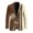 Brown Palm Stripe Print, variant on Colorful Striped Floral Pattern Lightweight Outerwear, One Button Suit Jacket Solid Polyester Casual Suits for Men for Business