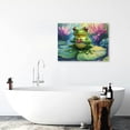 thumbnail image 6 of ZFLMY Frog Lily Pad Rainbow Art Modern Canvas Print Wall Decor 20x16in, 6 of 6