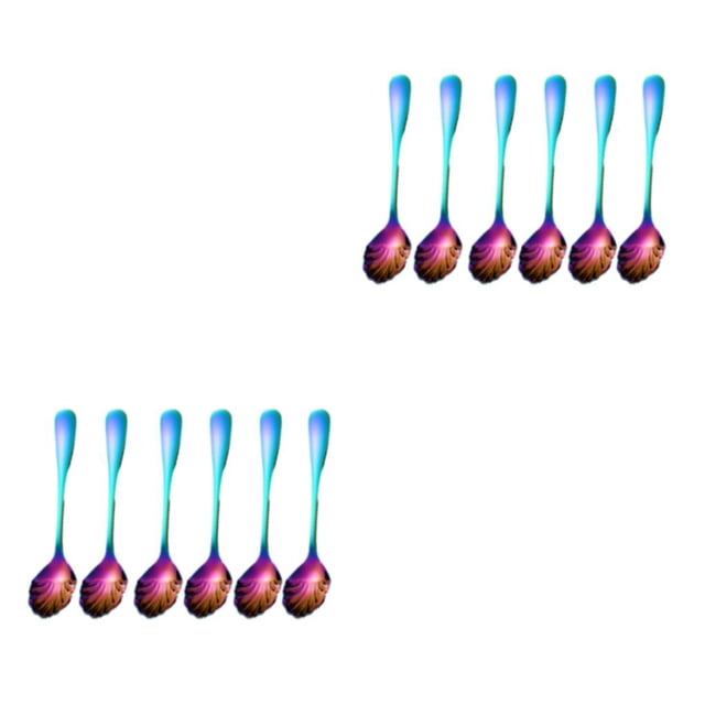 Juego de cubiertos Inteprter 6 piezas Cuchara acero inoxidable Tipo concha