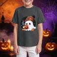 thumbnail image 4 of KPVEVIQ Toddler Boy Girl Pumpkin Print Spooky Halloween T-Shirt Short Sleeve Kids Fun Tops, 4 of 6