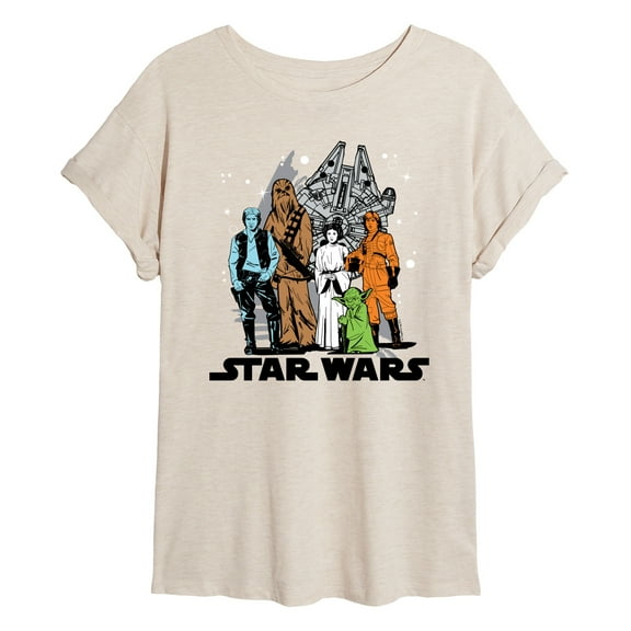 Star Wars - Luke, Leia, Yoda Group - Women's Oversized Tee