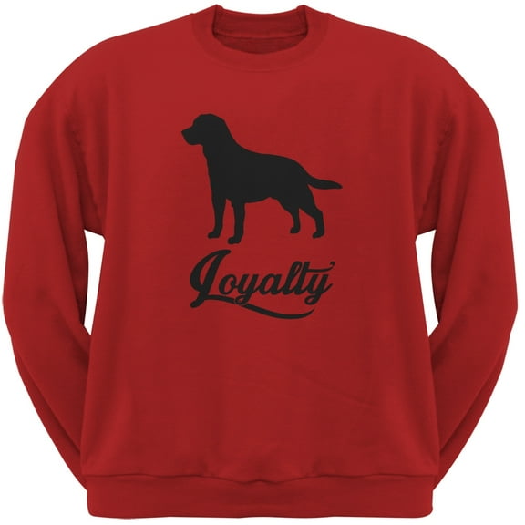 Labrador Loyalty Red Adult Crew Neck Sweatshirt