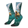 thumbnail image 1 of Fotbe Underwater Swimming Duck Calcetas Largas con Estampado para Hombre y Mujer – Calcetas de Compresión Transpirables y Elásticas, Viajar y Uso Diario Talla 5-11, 1 of 6
