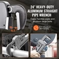 thumbnail image 5 of VEVOR Pipe Wrench, 24" Aluminum Straight Pipe Wrench, Adjustable Plumbing Wrench, with High Strength Jaw and Ergonomic Handle, Easy to Carry, Hangable Design, for Water Pipes, Automotive Repairs, 5 of 9