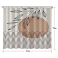 thumbnail image 5 of Brown Boho Abstract and Plant Pattern Shower Curtain 84"x72" ,Bathroom Decorative Shower Curtains Set with 12 Hooks,Modern Waterproof Washable Shower Curtain, 5 of 6