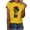 Yellow, variant on DDAPJ pyju Black History Month T-shirts for Women Short Sleeve African American Country Celebration Tee Shirts Color Block Printed Casual Round Neck Tee Tops White S