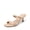 NUDE, variant on Women's Low Kitten Heels Square Toe Two Strap Heeled Sandals Dress Casual Summer Mules Shoes