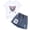 A#2, variant on mgoYE Toddler Girls Cloths Summer Letter Daddy's/Mama's Girls Bow Pattern Clothes T Shirt with 3D Embroidery + Denim Shorts Set|T 6-7 Years