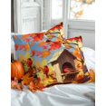 thumbnail image 2 of Decorative Throw Pillow Covers 18x18 Inch Set of 2 Cardinal Bird Fall Decor Pillow Cases for Couch, Bird Nest Maple Leaves Cushion Case for Living Room Bedroom Bed Car Chair, 2 of 9