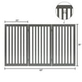 thumbnail image 5 of Unipaws Freestanding Wooden Dog Gate, Foldable Pet Gate with 2PCS Support Feet, Dog Barrier Indoor Pet Gate Panels for Stairs, 36 Inch Tall, 60 Inch Wide, Gray, 5 of 7