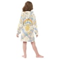 thumbnail image 7 of FORMRS Niños Bathrobe Unisex Hooded Robe Soft Plush Pajamas Sleepwear, Size 2-3T, Purple Rainbow Clouds, 7 of 7
