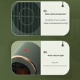 thumbnail image 3 of Mini escritorio portátil sencillo y elegante para oficina y hogar. Adiós al frío. Calefacción de área amplia de 45 °. Apagado automático. Temperatura constante. Calefacción de alta velocidad. Blanco., 3 of 5
