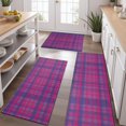 thumbnail image 2 of Pink Purple Checkered Pattern Kitchen Rugs Sets Of 3,Kitchen Runner Rugs Non Skid Washable,Decorative Kitchen Floor Mats for Kitchen,Sink,Laundry,17"x30"+ 17"x47" + 17"x59", 2 of 6