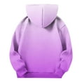 thumbnail image 4 of SERTG Kids Winter Top Gradient Glitter Casual Printed Hoodie Long Sleeves with Pockets Hoodie Top for Children 4-14 Years(Purple,7 Years), 4 of 9