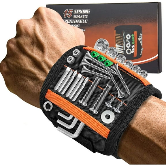 Magnetic Wristband,Wrist Tool for Holding Screws/Nails/Drill,Gifts for Men/Father/Dad/Handyman/Electrician/Husband