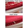 thumbnail image 4 of Nvzi European Style Kitchen Chair Cushions, Floral Seat Cushion with Tie, Washable,Dining Living Room, Kitchen, Office (red), 4 of 6