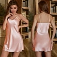 thumbnail image 2 of Gvdentm Sleeveless Nightgowns for Women Nightgowns for Women V Neck Short Sleeve Soft Sleepwear Side Split Nightdress Rose Gold,S, 2 of 6