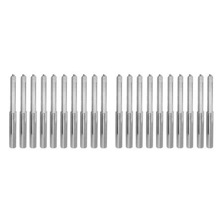 

20PCS 3.175mm Dia. Edged Tungsten Steel Milling Cutter 2 CNC Cutting Straight Slot Bit Flute Length 22mm