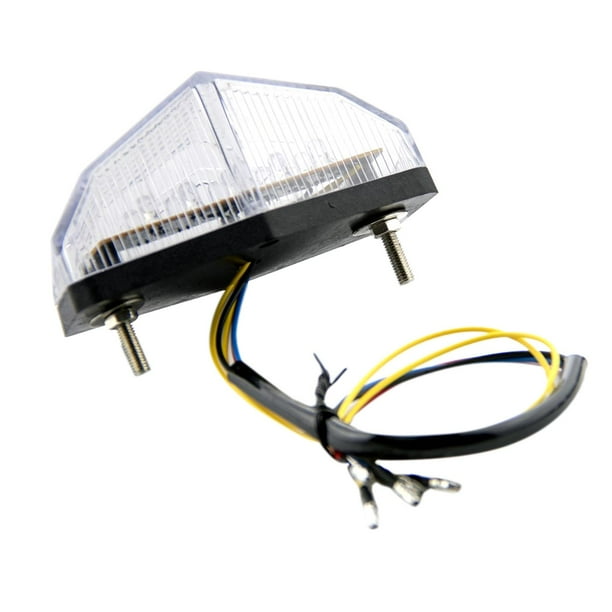 Lámpara de señal de giro de luz trasera de motocicleta, fácil instalación, conjunto de luz de marcha y parada Claro