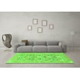 thumbnail image 3 of Ahgly Company Machine Washable Indoor Round Oriental Green Traditional Area Rugs, 5' Round, 3 of 4