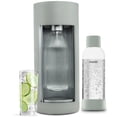 thumbnail image 1 of New Mysoda Glassy Design Sparkling Water Maker With 1L Glass & Plastic bottle - Silent Nordic Design Soda Maker Featuring A Sliding Door Opening - No Cylinder Included - Colour Green, 1 of 5