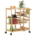 uhomepro Kitchen Island Cart Trolley, Microwave Oven Stand Storage Cart
