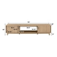 thumbnail image 2 of Maklaine 70" 2 Door Wood TV Stand with Reeded Fronts - Coastal Oak, 2 of 11