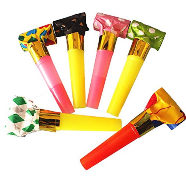 looching assorted 36 packs party horns noisemakers blow outs whistles ...