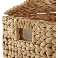 thumbnail image 5 of XgoodX Large Laundry Hamper with Lid and Removable Liner Bag - Natural, Woven Water Hyacinth Rectangular Laundry Basket Sorter for Clothes and Towels, 5 of 6