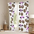 thumbnail image 3 of Feelyou Leopard Print Cherry Black Out Curtains, Cute Bow Curtains Pack of 2 (42x63 Each), 3 of 6