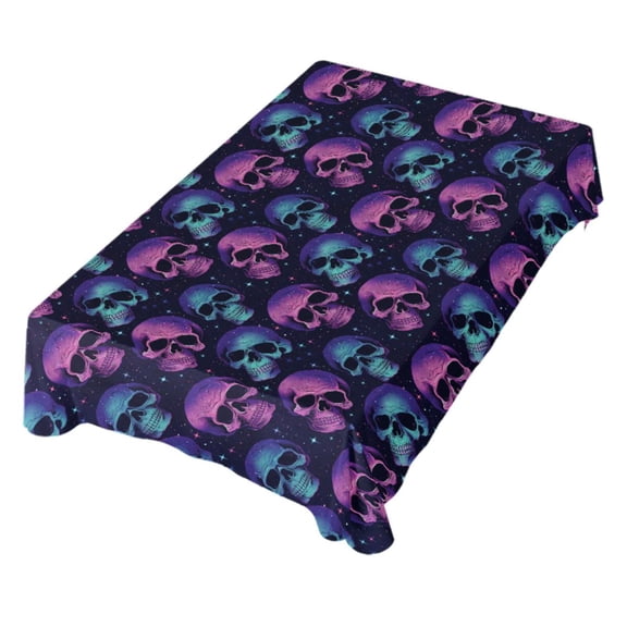 JSTEL Neo Skull Stars Table Cloth Square 54 x 54 Inch Tablecloth Anti Wrinkle Table Cover for Dining Kitchen Parties