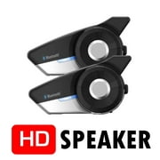 Sena 20S EVO-11D Motorcycle Bluetooth Headset Communication System with HD Speakers, Dual Pack