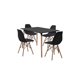 thumbnail image 2 of Comedor Alterego Rectangular Negro con 4 Sillas Negras, 2 of 4